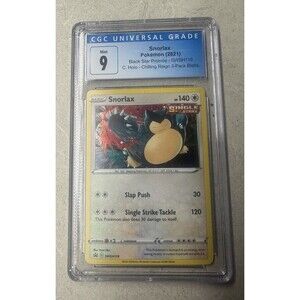 Snorlax Holo Pokemon SWSH119 Black Star Promo Chilling Reign CGC 9